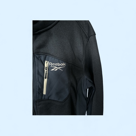 REEBOK *NWT* XXL Outerwear Jacket Navy Heather Fleece Lined - Picture 2 of 5